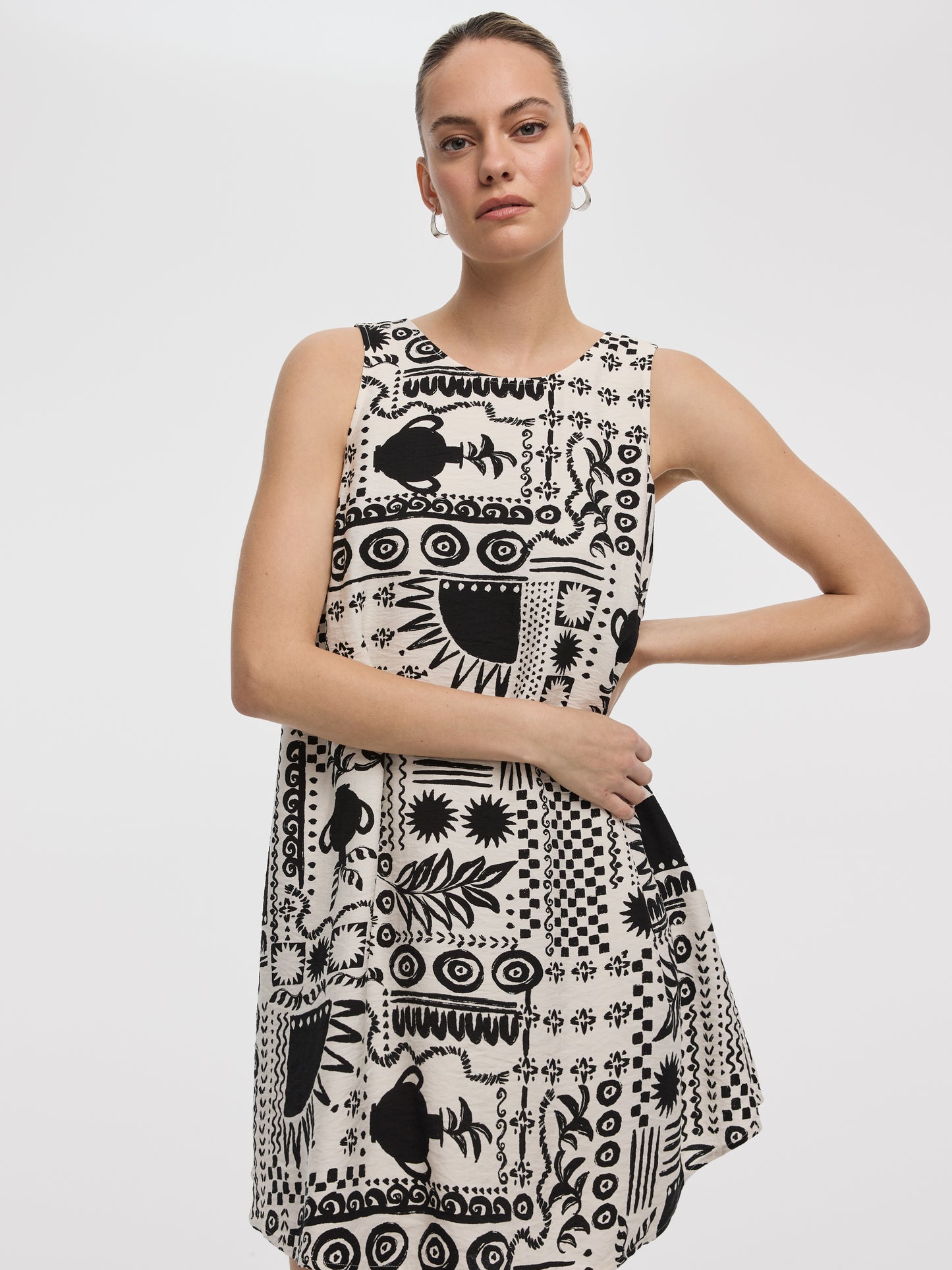 Sleeveless Swing Dress