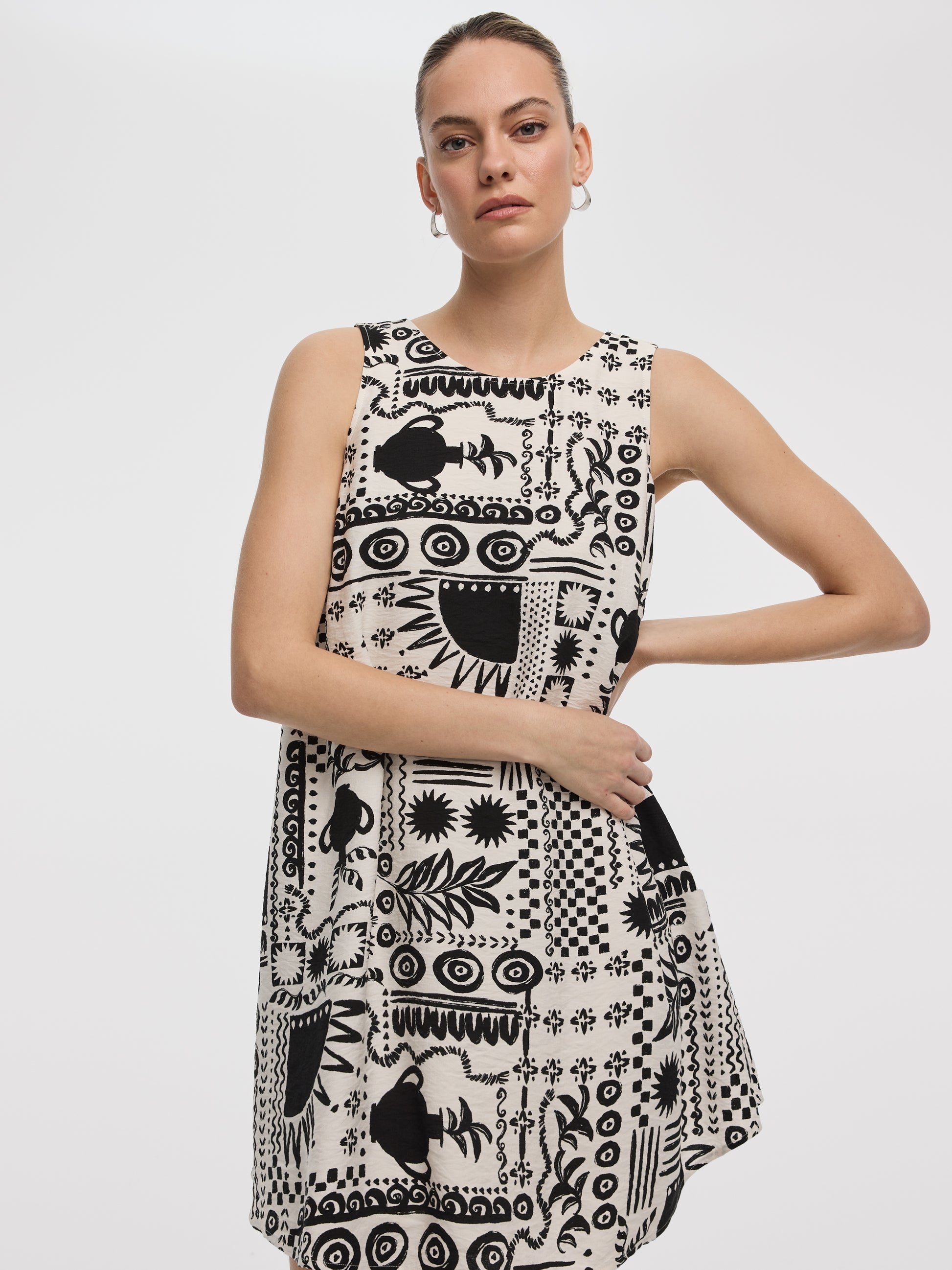 Sleeveless Swing Dress