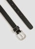 Ceinture en faux cuir avec bordures en billes