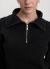 Long-Sleeve Half-Zip Mock-Neck Sweater