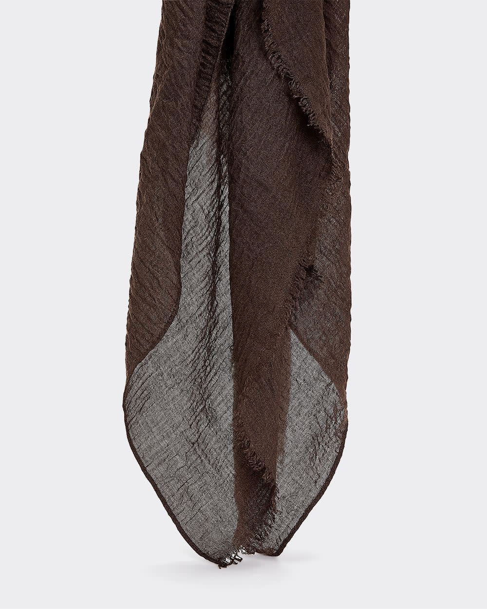 Crinkled Scarf with Raw Edges