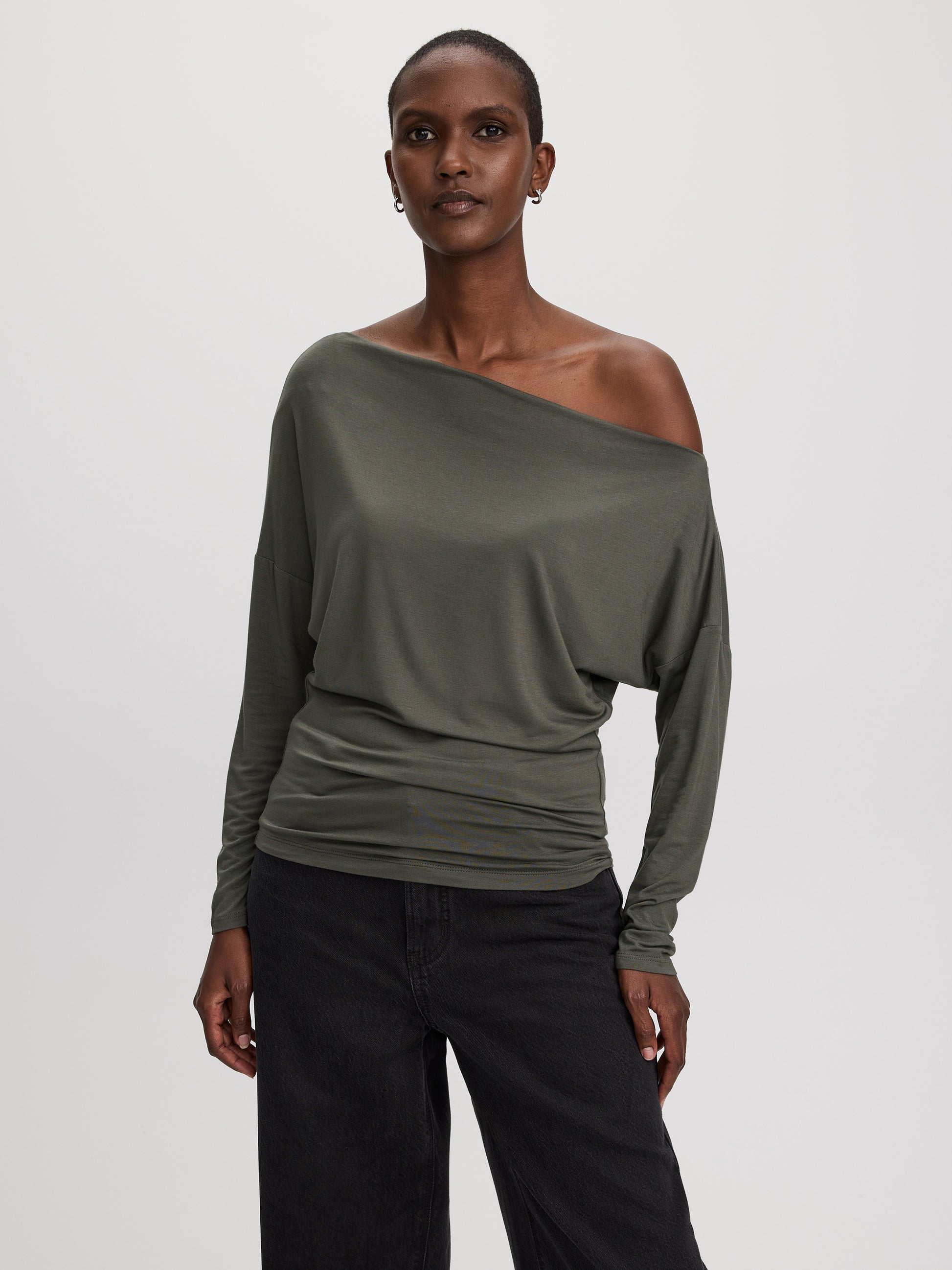 Long-Sleeve Off-the-Shoulder Top