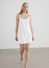 Sleeveless Scoop-Neck Mini Shift Dress with Rhinestones