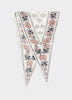 Diamond-Shaped Scarf with Print