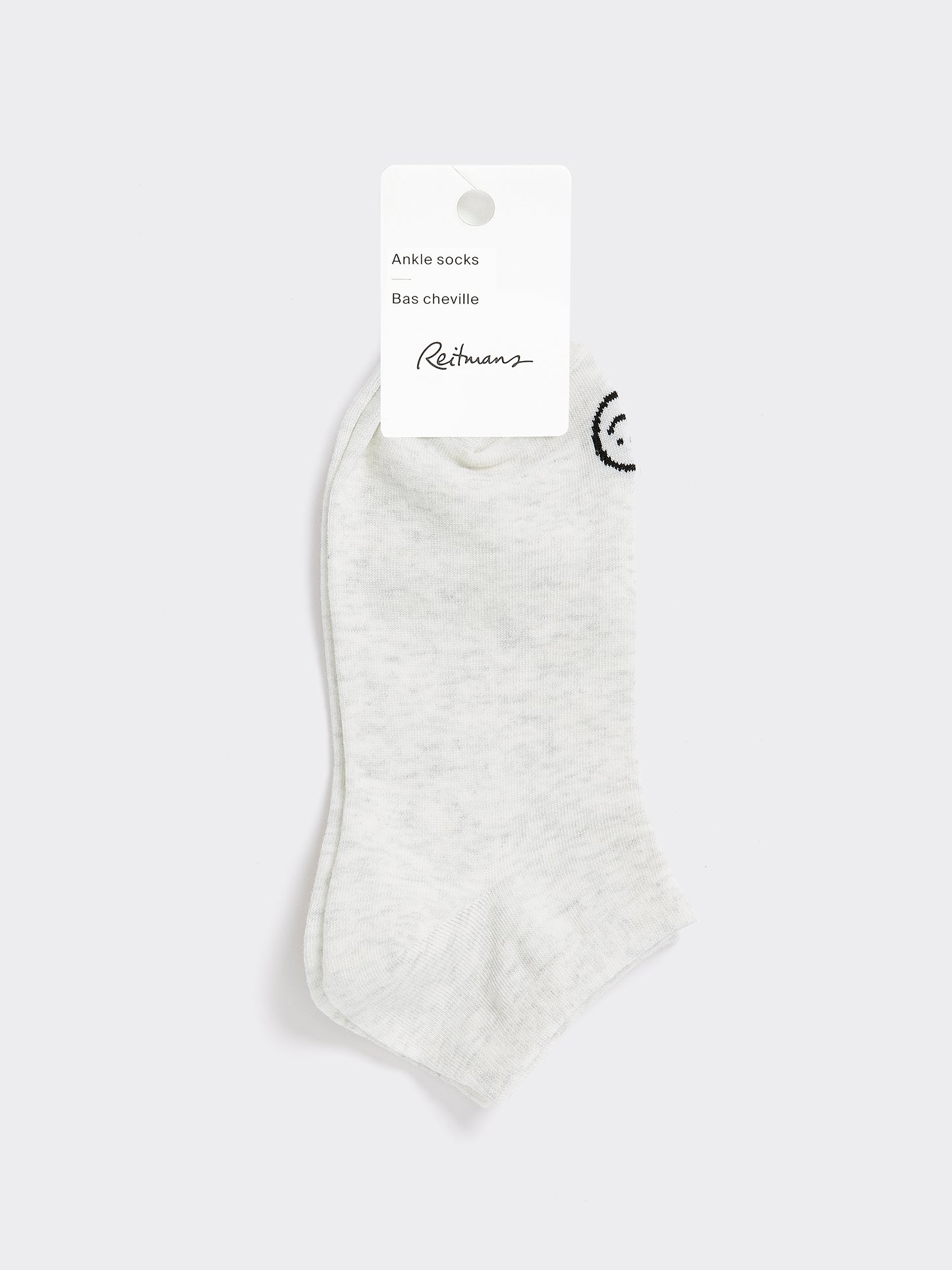 Anklet Socks with Smiley Face