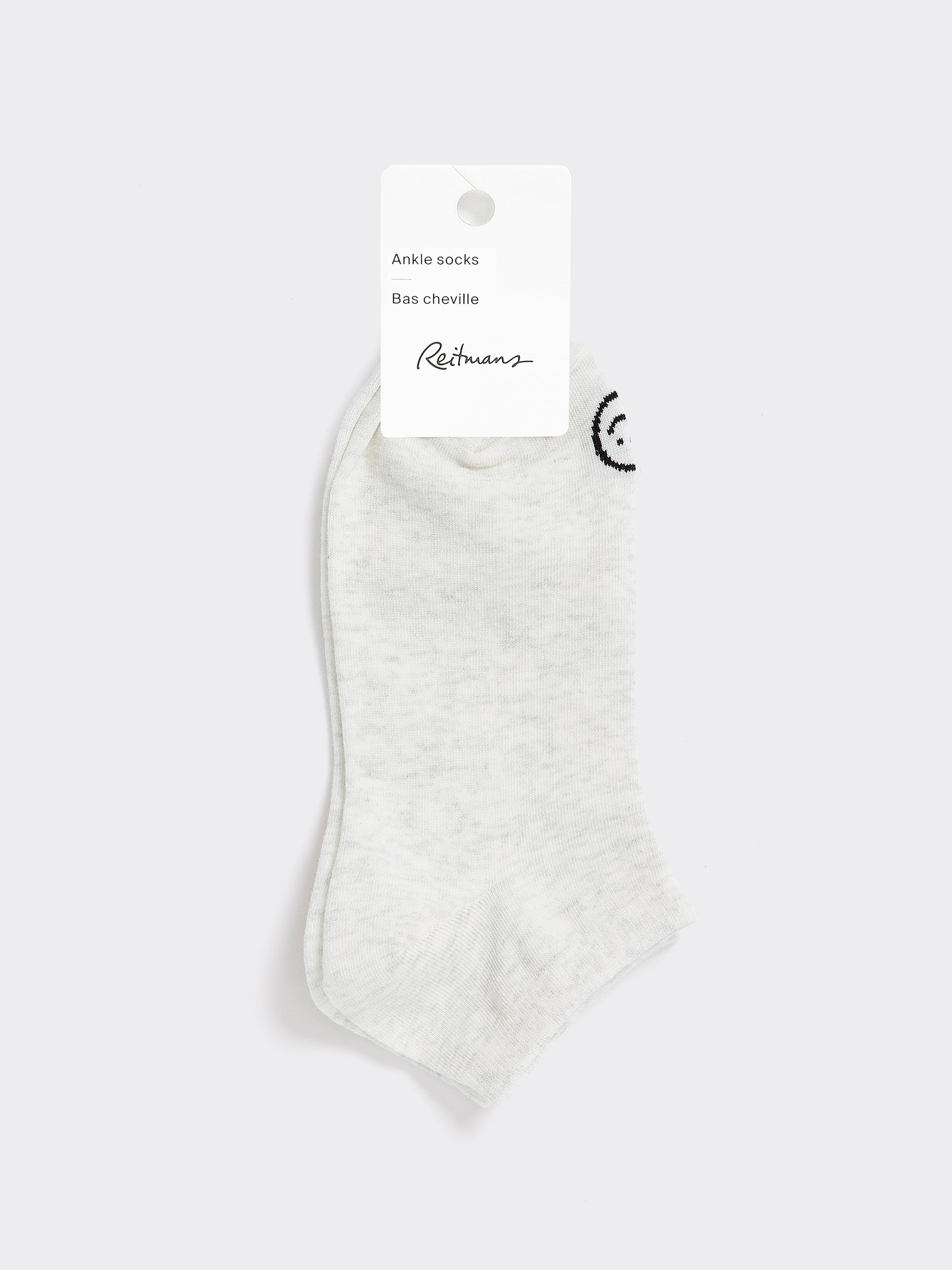 Anklet Socks with Smiley Face