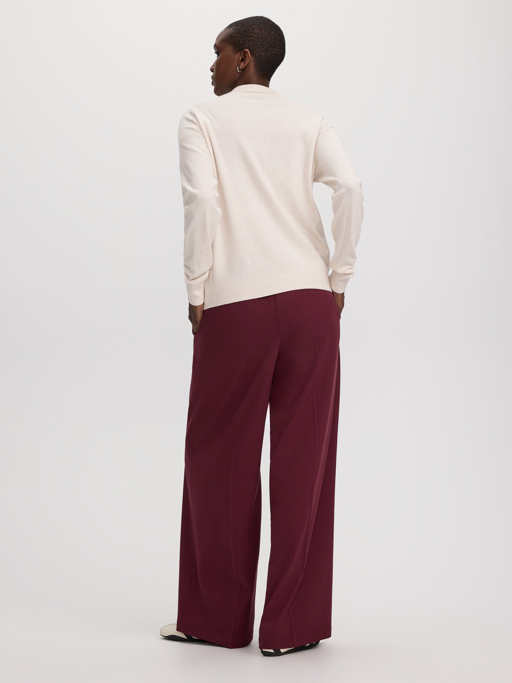 Long-Sleeve Sweater with Johnny Collar - R Essentials