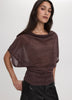 Boatneck Dolman Short Sleeve Top – Shimmer Knit