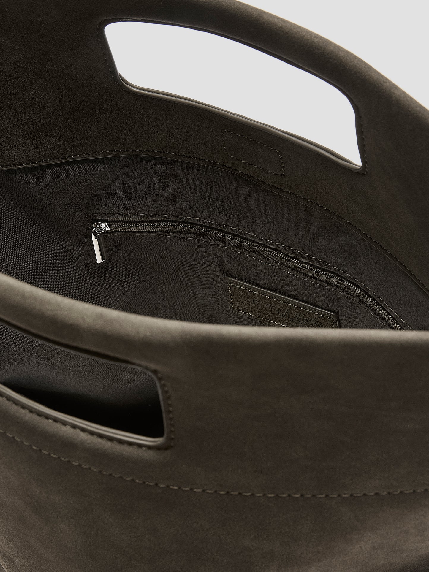 Structured Faux-Suede Tote Bag