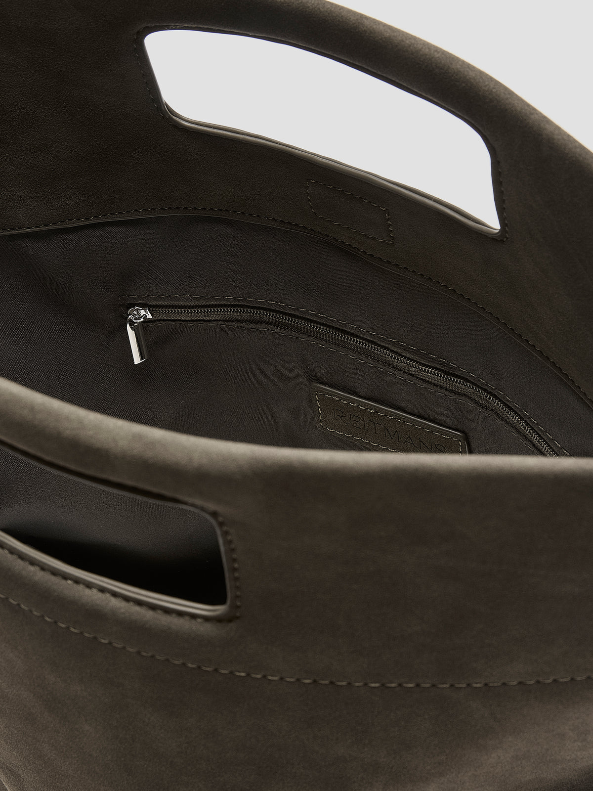 Structured Faux-Suede Tote Bag