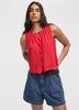 Buttoned-Down Crew-Neck Tank