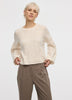 Long-Balloon-Sleeve Boat-Neck Pullover