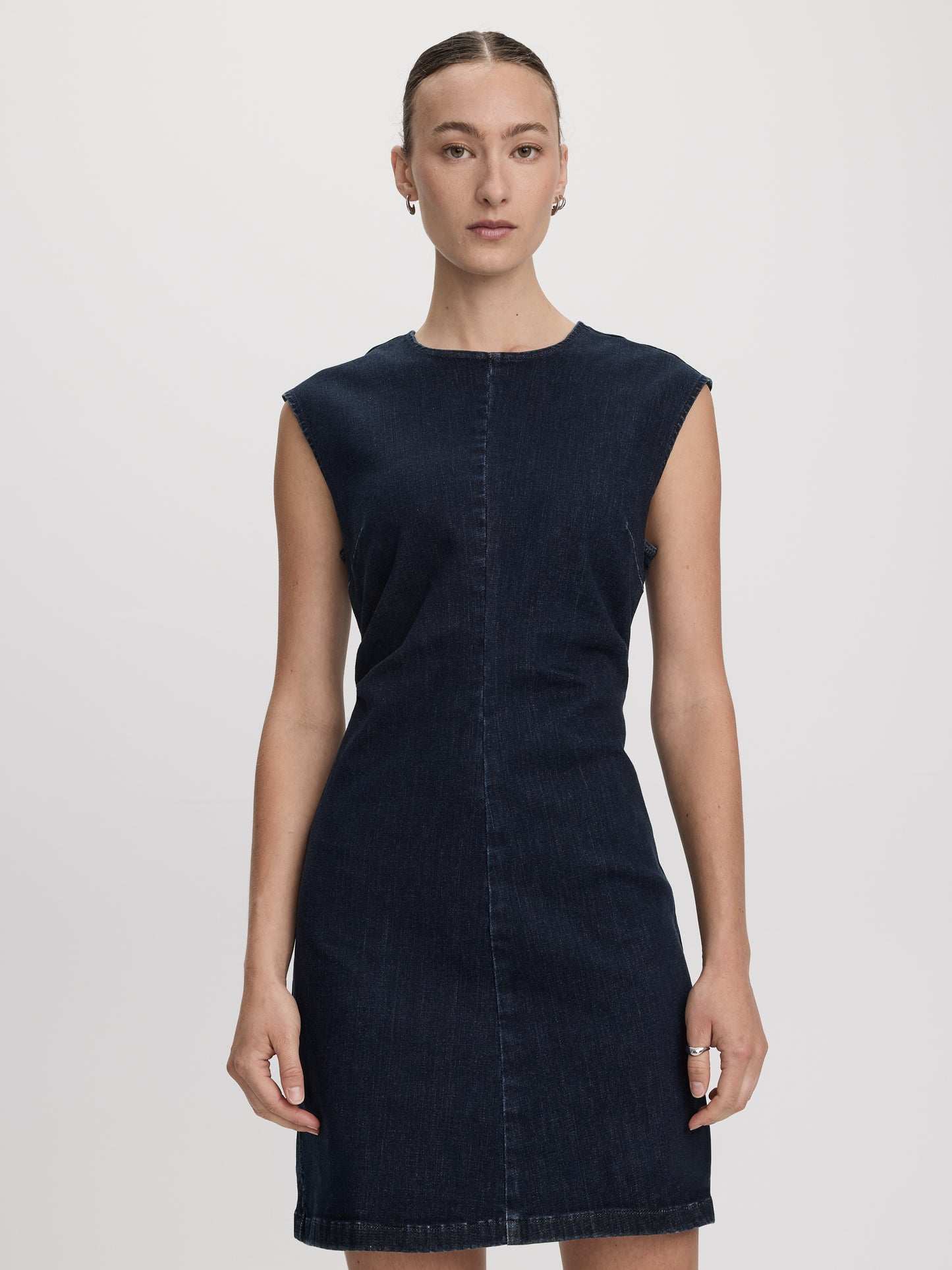 Sleeveless Mini Denim Dress