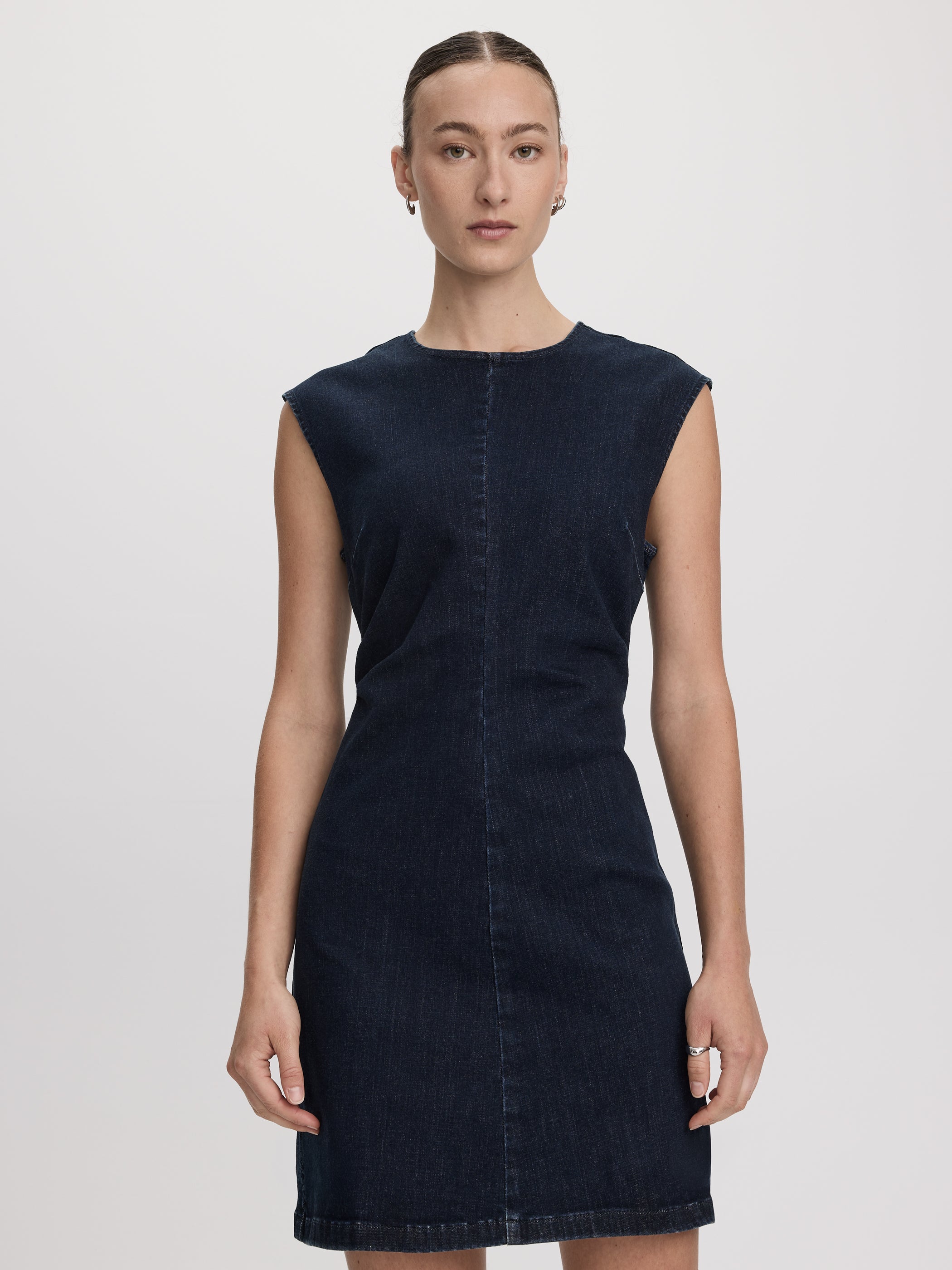 Sleeveless Mini Denim Dress