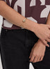 Open Cuff Bracelet with Semi-Precious Stones