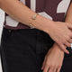 Open Cuff Bracelet with Semi-Precious Stones
