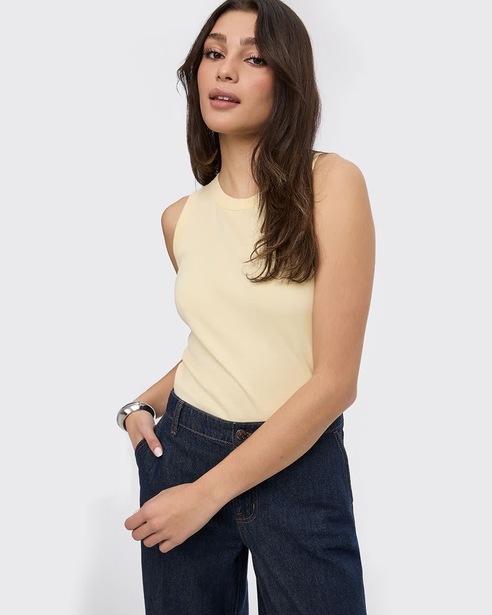 Ribbed Crew-Neck Tank - R Essentials