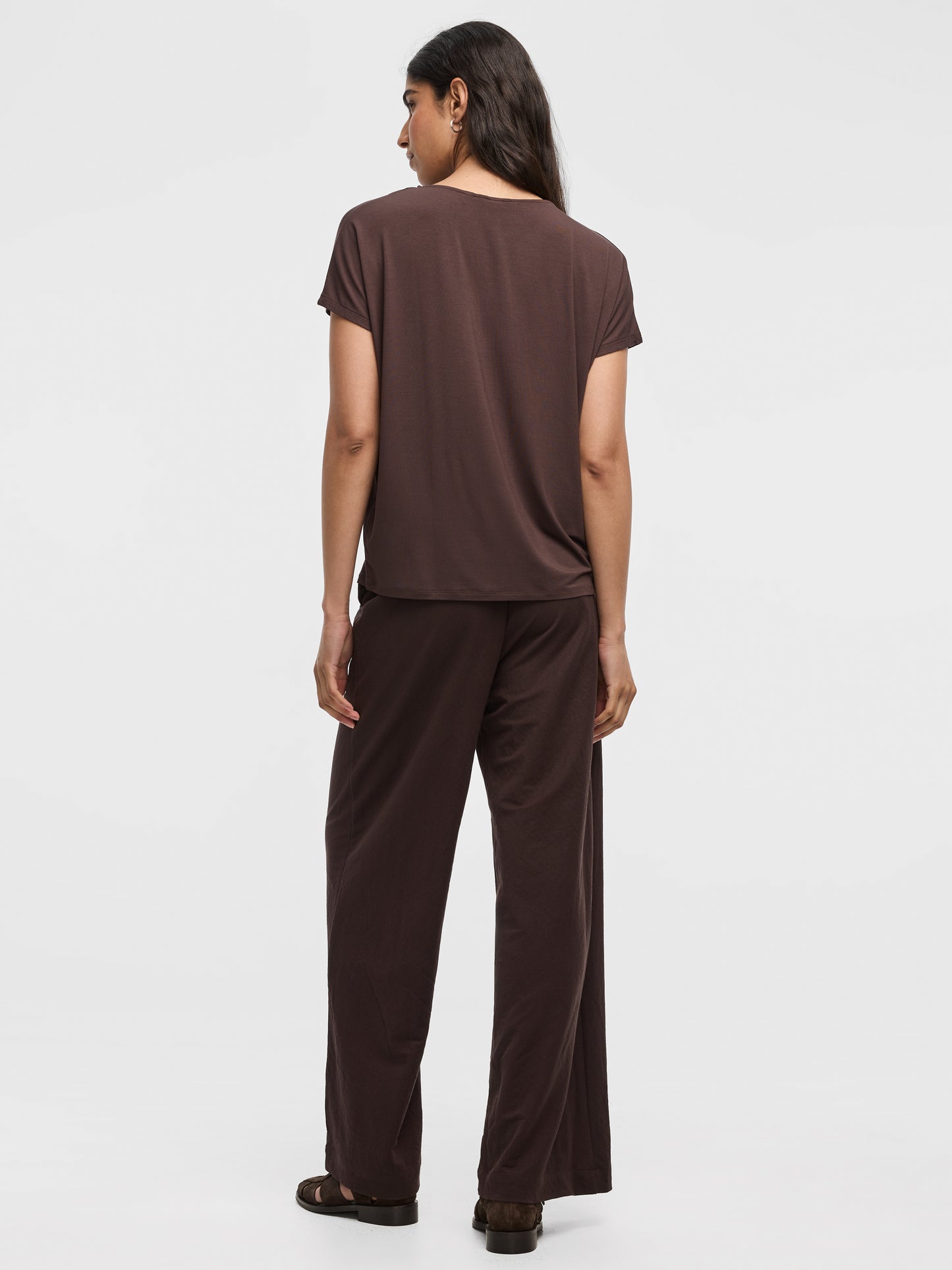 Short-Dolman-Sleeve Boat-Neck T-Shirt