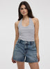 Striped Halter-Neck Tank