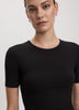 Short-Sleeve Crew-Neck Ribbed T-Shirt - R Essentials