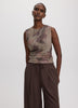 Sleeveless Draped Top