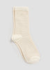 Striped Crew Socks with Metallic Fibres