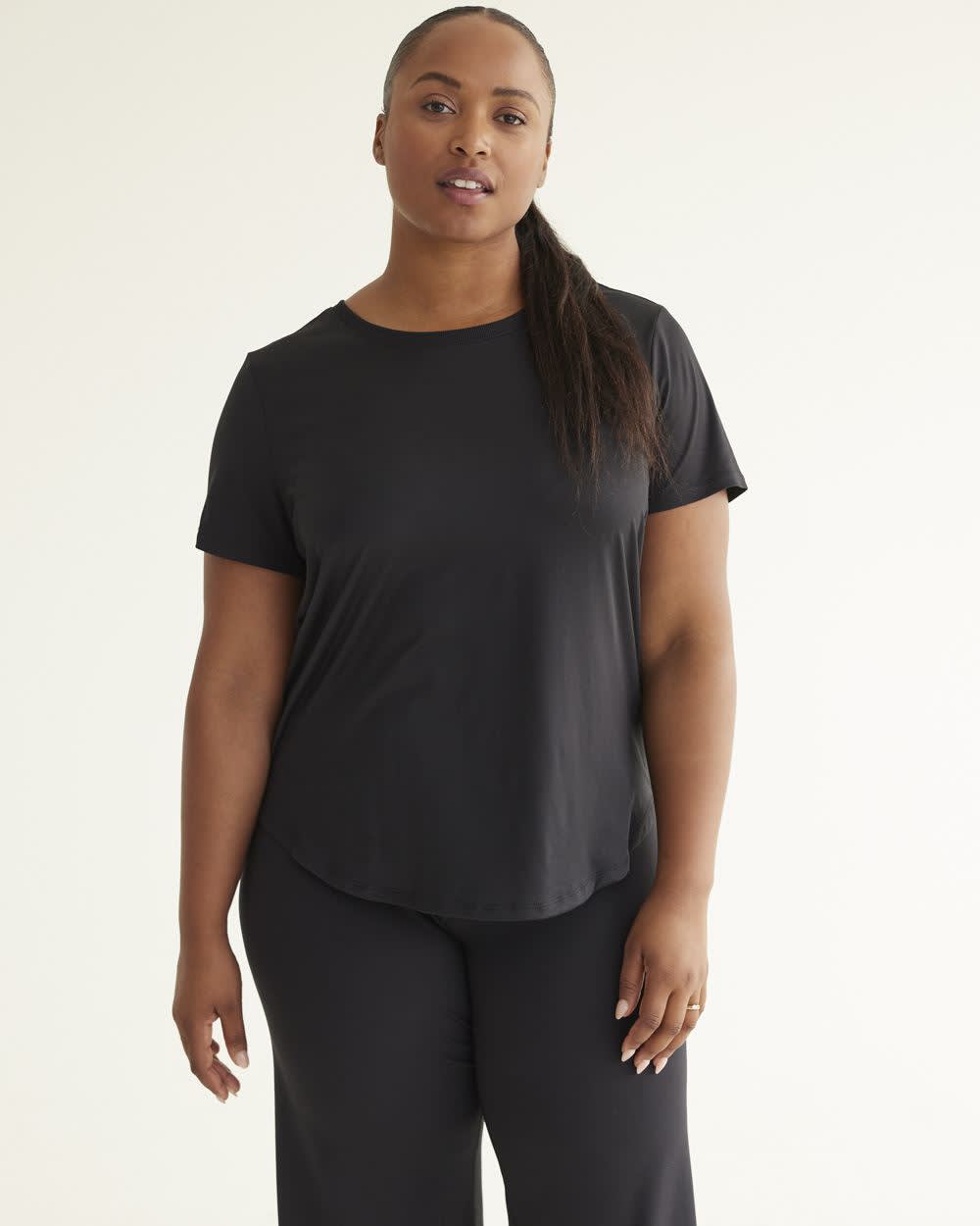 T-shirt à col rond et manches courtes, Dry Lux Hyba Essentiels