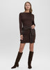 Long-Sleeve Bodycon Mini Dress with Side Shirrings