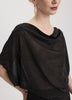 Boatneck Dolman Short Sleeve Top – Shimmer Knit