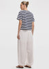 Striped Crew-Neck Boxy T-Shirt