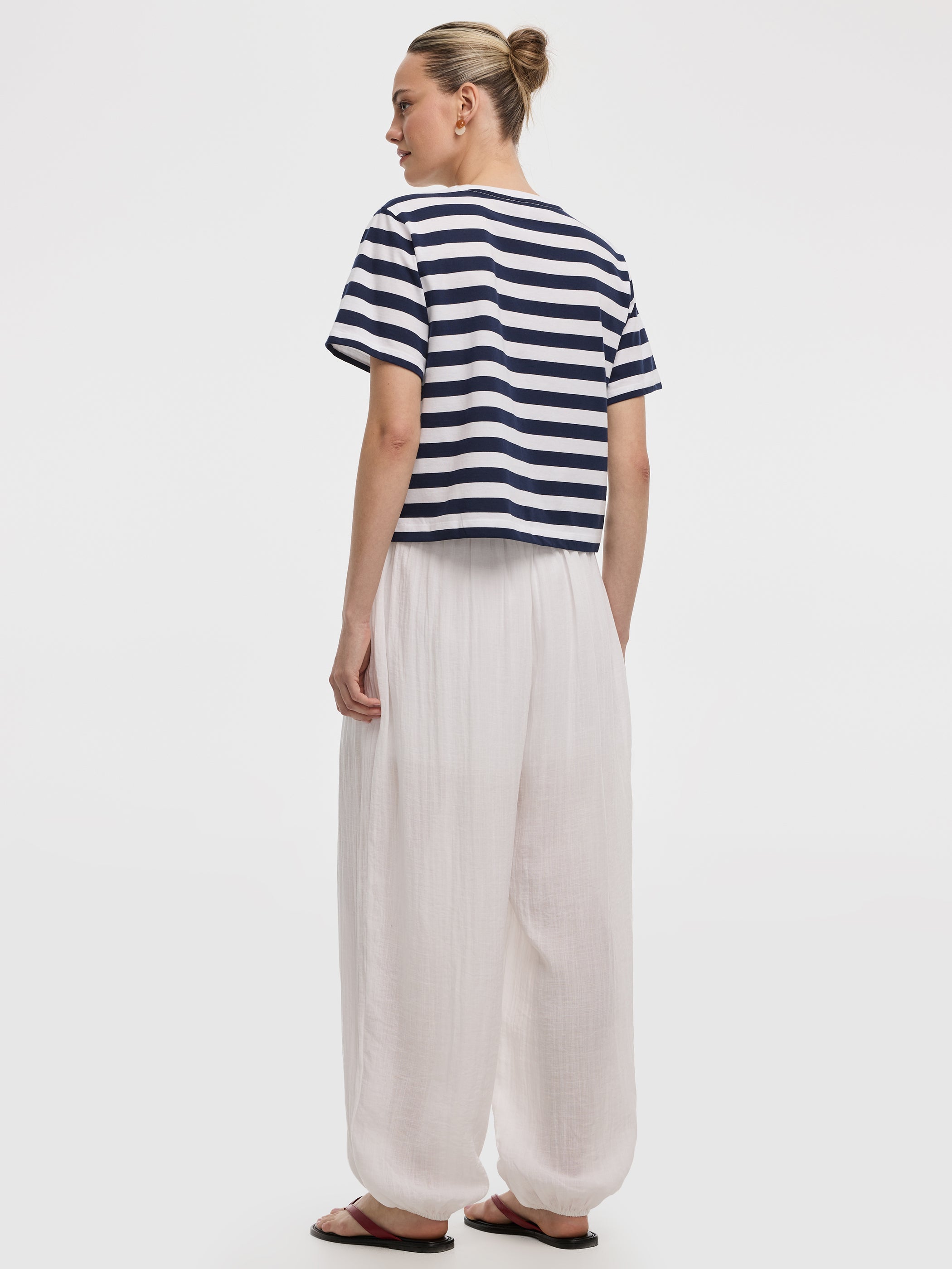 Striped Crew-Neck Boxy T-Shirt