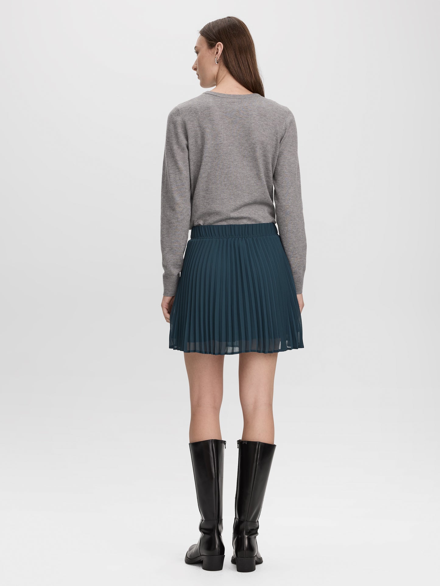 Pleated Chiffon Mini-Skirt