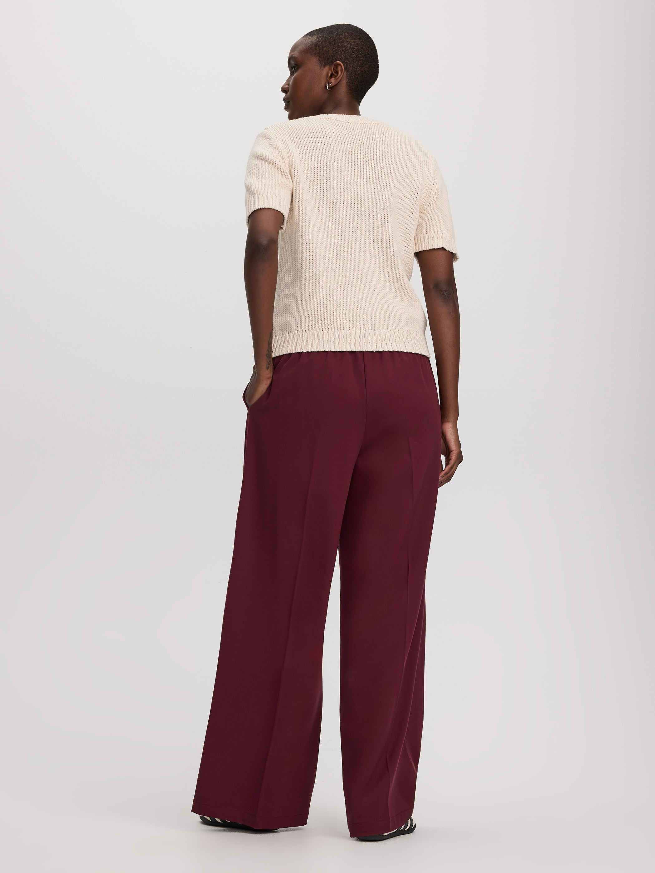 Short-Sleeve Crew-Neck Pullover