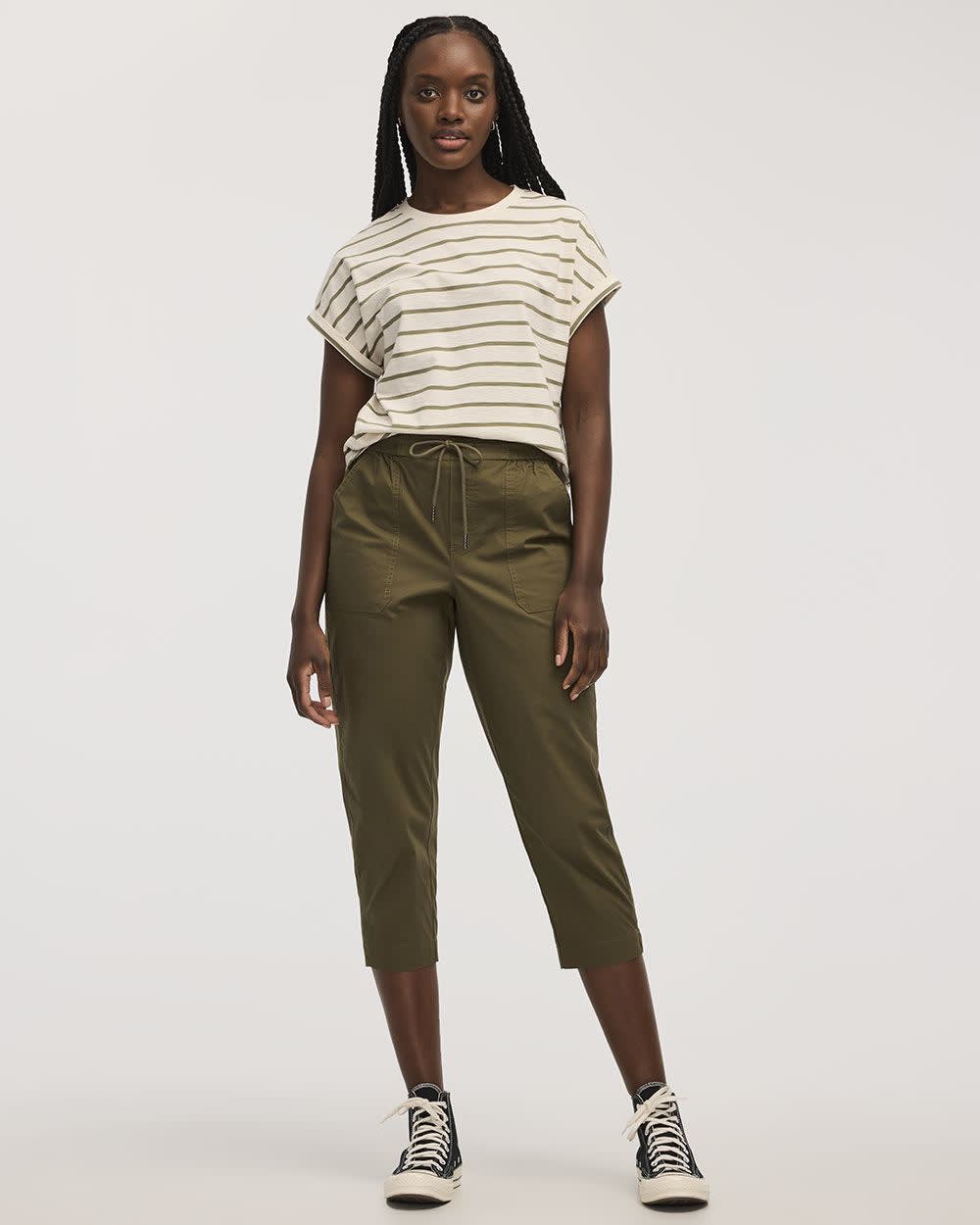Poplin Capri Pants