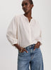 3/4-Sleeve Striped Blouse