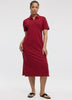 Short-Sleeve Midi Polo Dress - Hyba