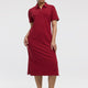 Short-Sleeve Midi Polo Dress - Hyba