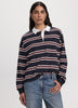 Striped Long-Sleeve Rugby-Style Top