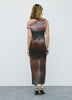 Sleeveless Bodycon Maxi Dress with Side Shirring