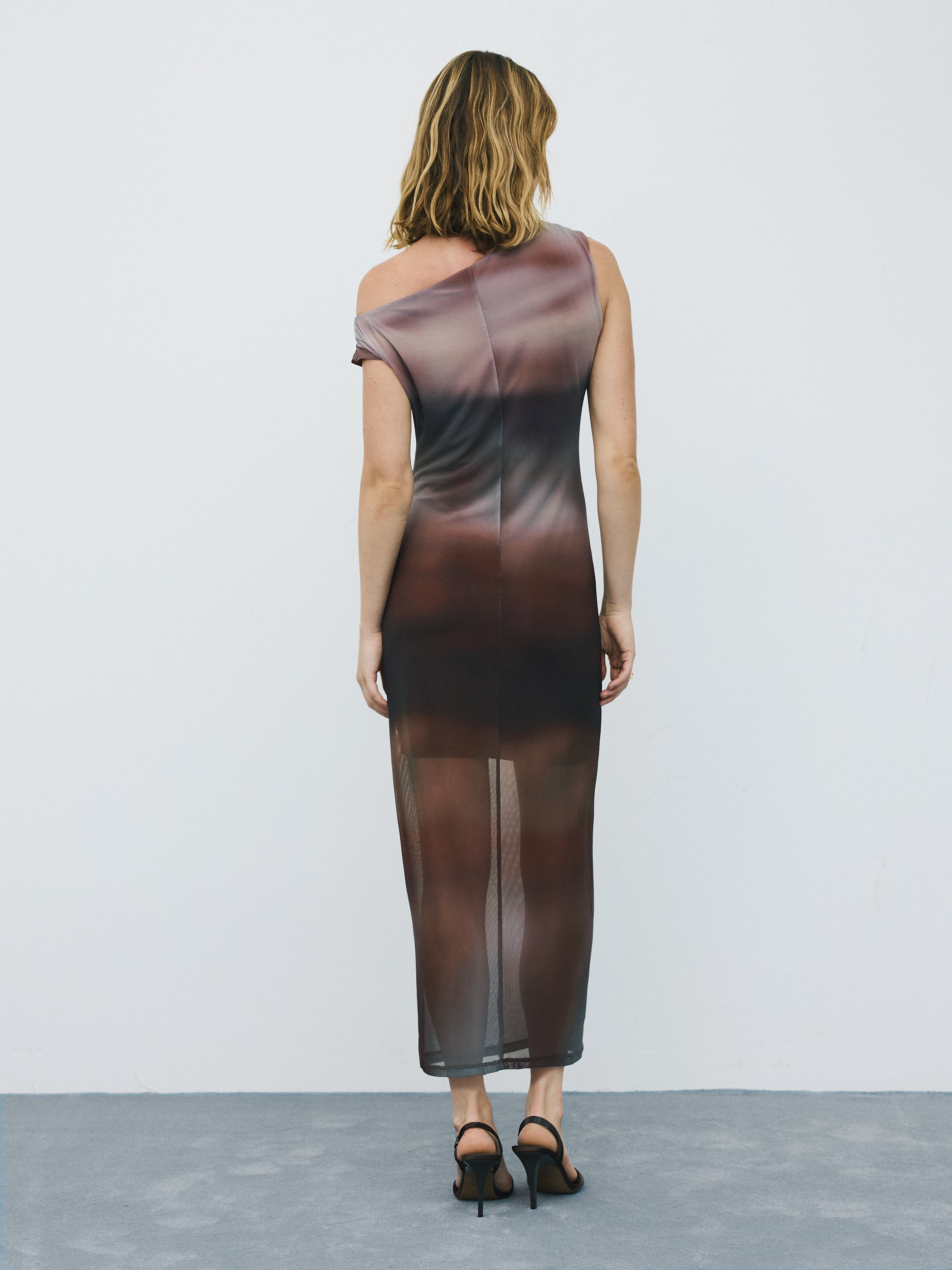Sleeveless Bodycon Maxi Dress with Side Shirring