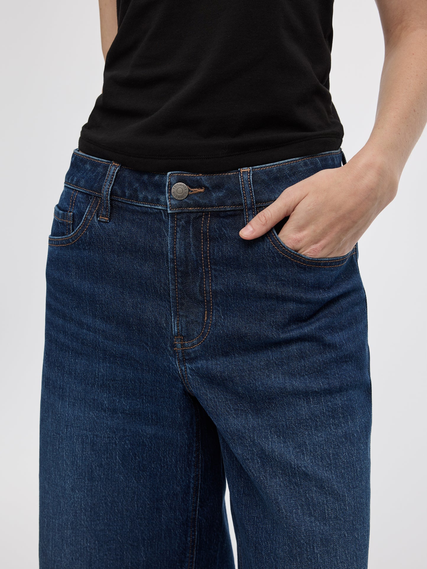 Mid-Rise Denim Bermuda