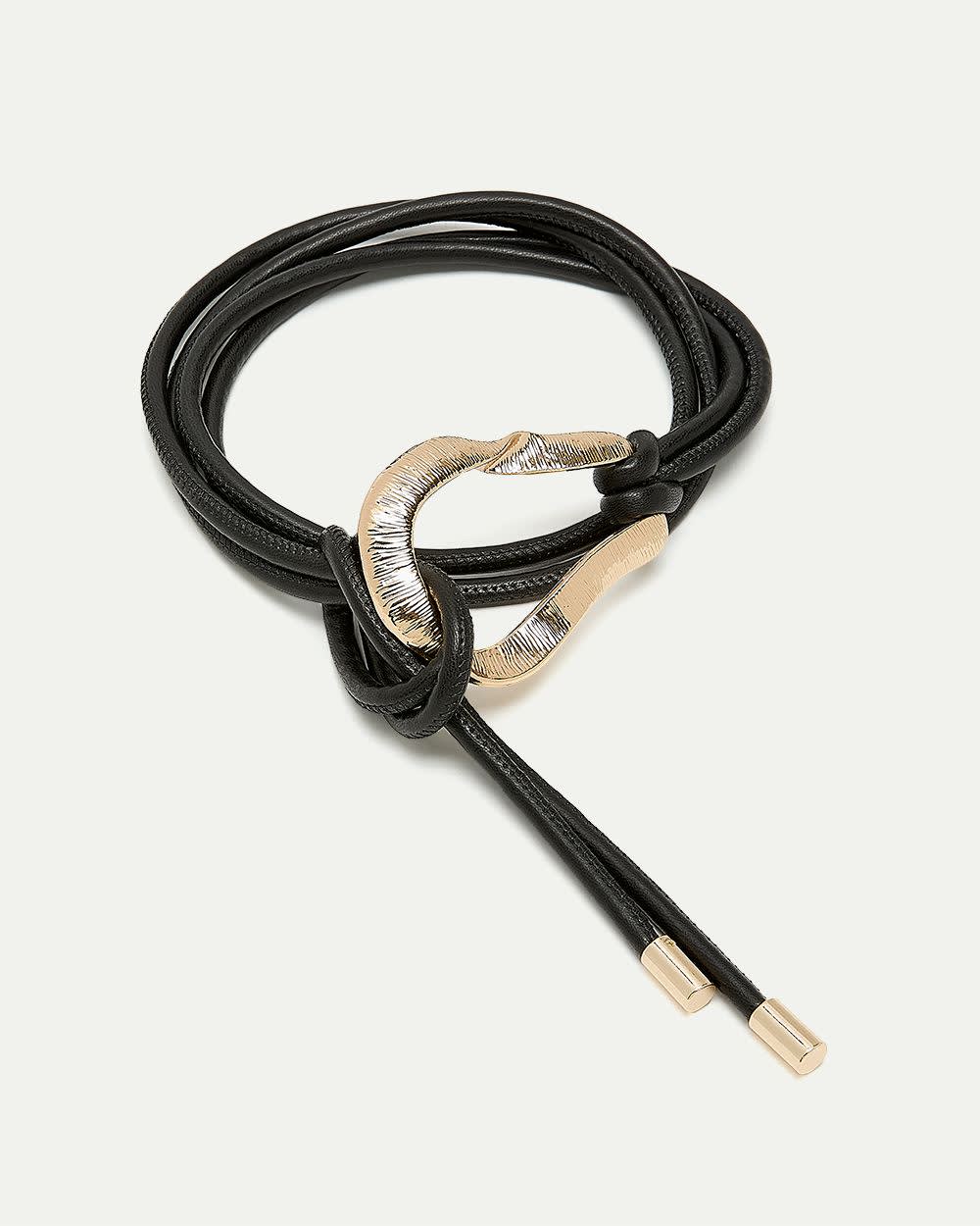 Faux Leather Cord Belt