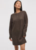 PlushSoft Crew-Neck Cable-Knit Dress
