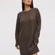 PlushSoft Crew-Neck Cable-Knit Dress