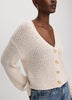 Long-Balloon-Sleeve V-Neck Cardigan
