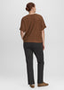 Short-Sleeve Crew-Neck T-Shirt with Pointelle Stitches
