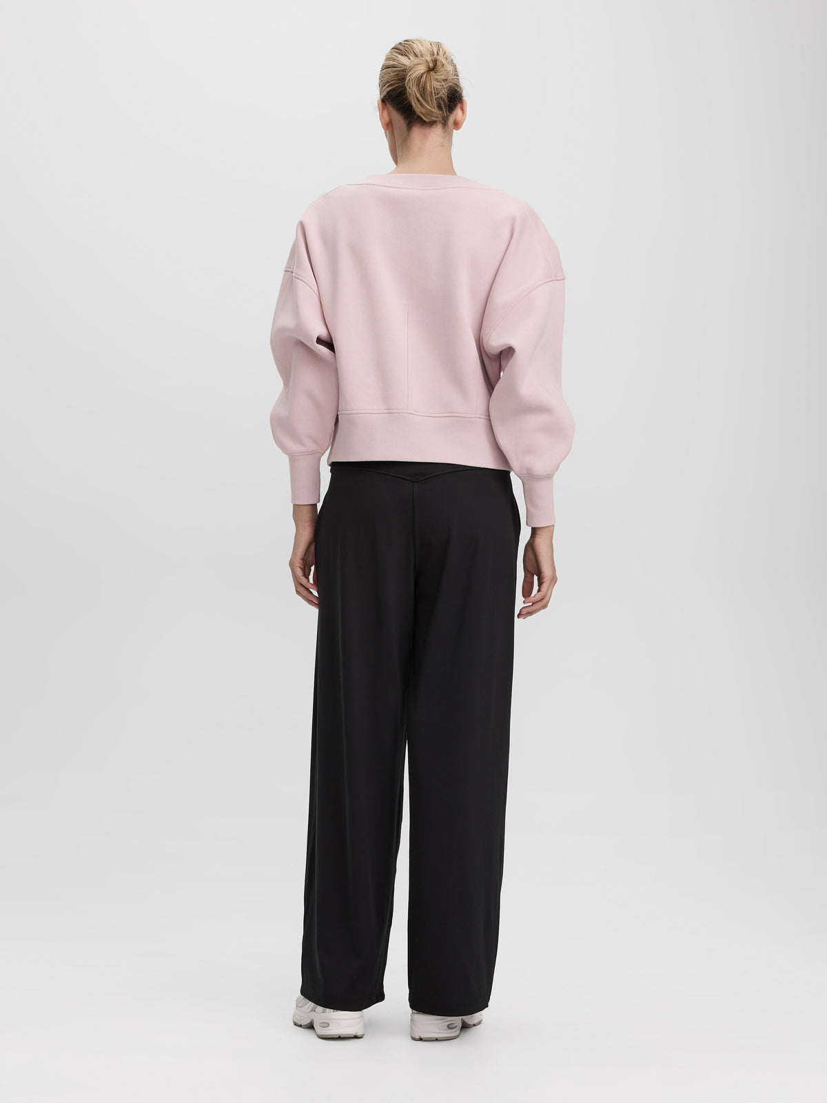 Long-Sleeve V-Neck French Terry Sweatshirt - Hyba