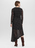 Long-Sleeve Bodycon Midi Dress with Side Shirrings