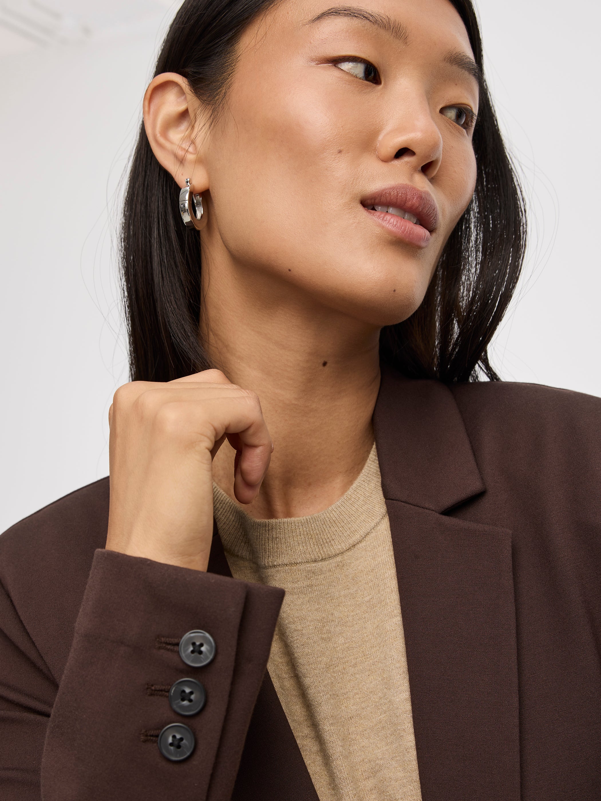 Veston ajusté en tricot à un bouton - Le Stretch Moderne (MD)