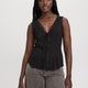 Sleeveless Blouse with Lace Trim